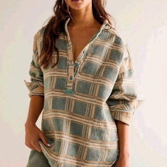 NWT We The Free Slouchy Laidback Oversized XL Arizona Sky Pullover 100% Cotton - Picture 1 of 13
